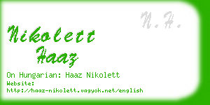 nikolett haaz business card